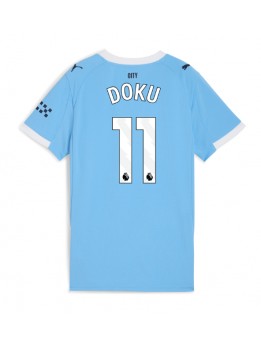 Billige Manchester City Jeremy Doku #11 Hjemmedrakt Dame 2025-26 Kortermet